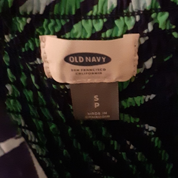 Old Navy blue and green palm dress long - Picture 4 of 9